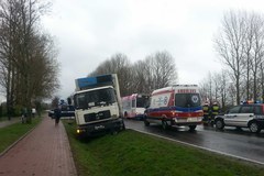 Wypadek autobusu miejskiego w Kołobrzegu