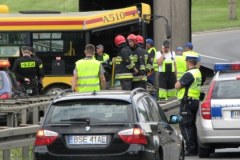 Wypadek autobusu w centrum Warszawy 