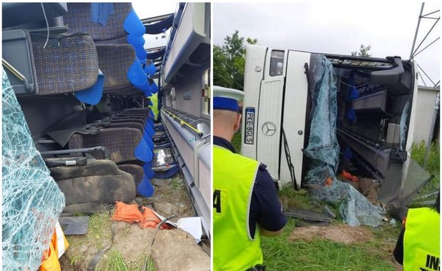 Wypadek autobusu z dziećmi. Są ranni