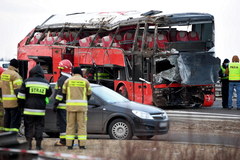 Wypadek autokaru na A4