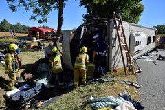 Wypadek autokaru na Mazowszu