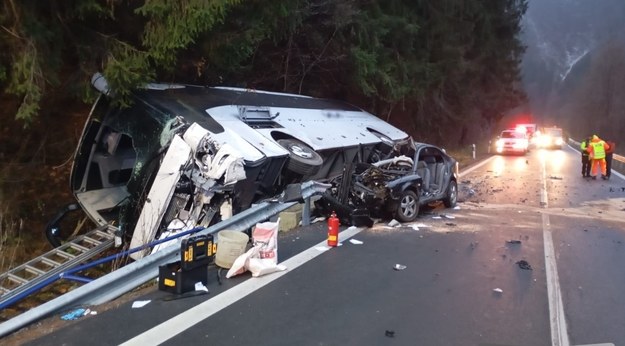 Wypadek autokaru na Słowacji /Polícia SR - Žilinský kraj /