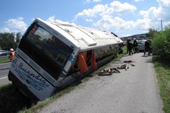 Wypadek autokaru na zakopiance