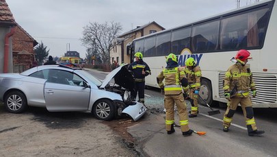 Wypadek autokaru przewożącego dzieci w Wielkopolsce