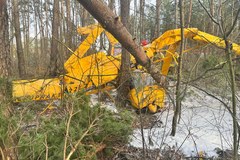 Wypadek awionetki koło lotniska Oborniki-Słonawy