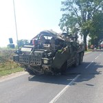 Wypadek brytyjskiego pojazdu wojskowego [ZDJĘCIA] 