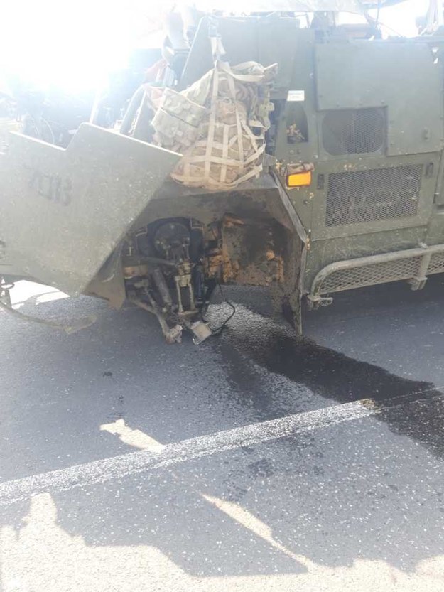 Wypadek brytyjskiego pojazdu wojskowego /Gorąca Linia RMF FM