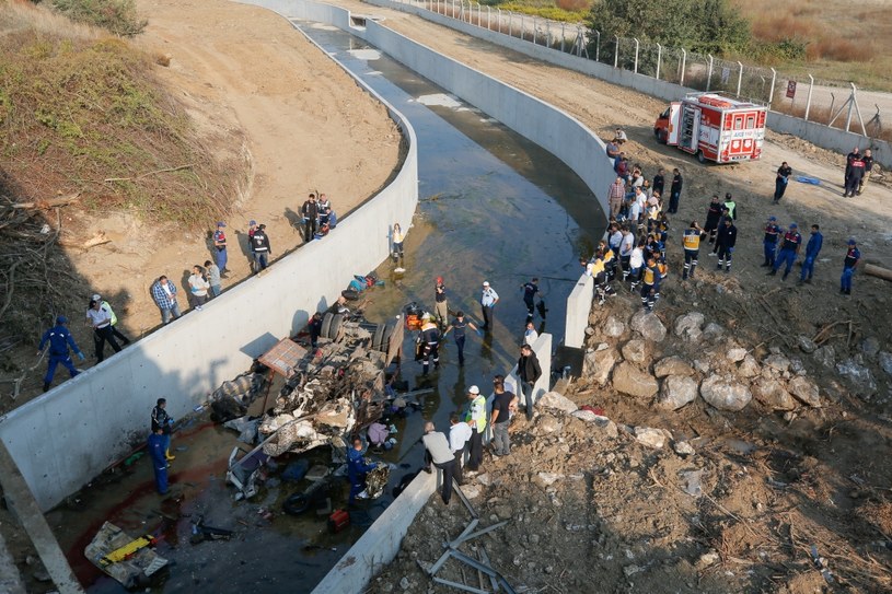 Wypadek ciężarówki z migrantami w Turcji /PAP/EPA
