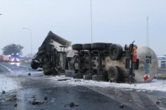 Wypadek cysterny, ewakuowano ponad 70 osób