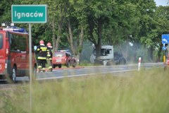 Wypadek cysterny z gazem koło Mińska Mazowieckiego