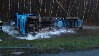 Wypadek cysterny z tlenem na A4. Uwaga na utrudnienia!