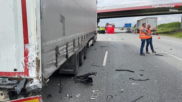 Wypadek drogowy na autostradzie A1 /Policja Śląska /Policja