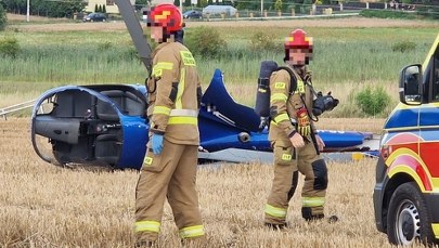 Wypadek helikoptera na Mazowszu. Dwie osoby w szpitalu
