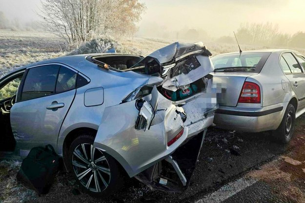 Wypadek jedenastu samochodów osobowych w Białce Tatrzańskiej /PAP/Małopolska Alarmowo /PAP