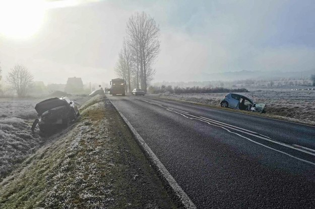 Wypadek jedenastu samochodów osobowych w Białce Tatrzańskiej /PAP/Małopolska Alarmowo /PAP