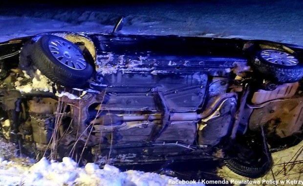 Wypadek koło Kętrzyna. 17-latka w szpitalu