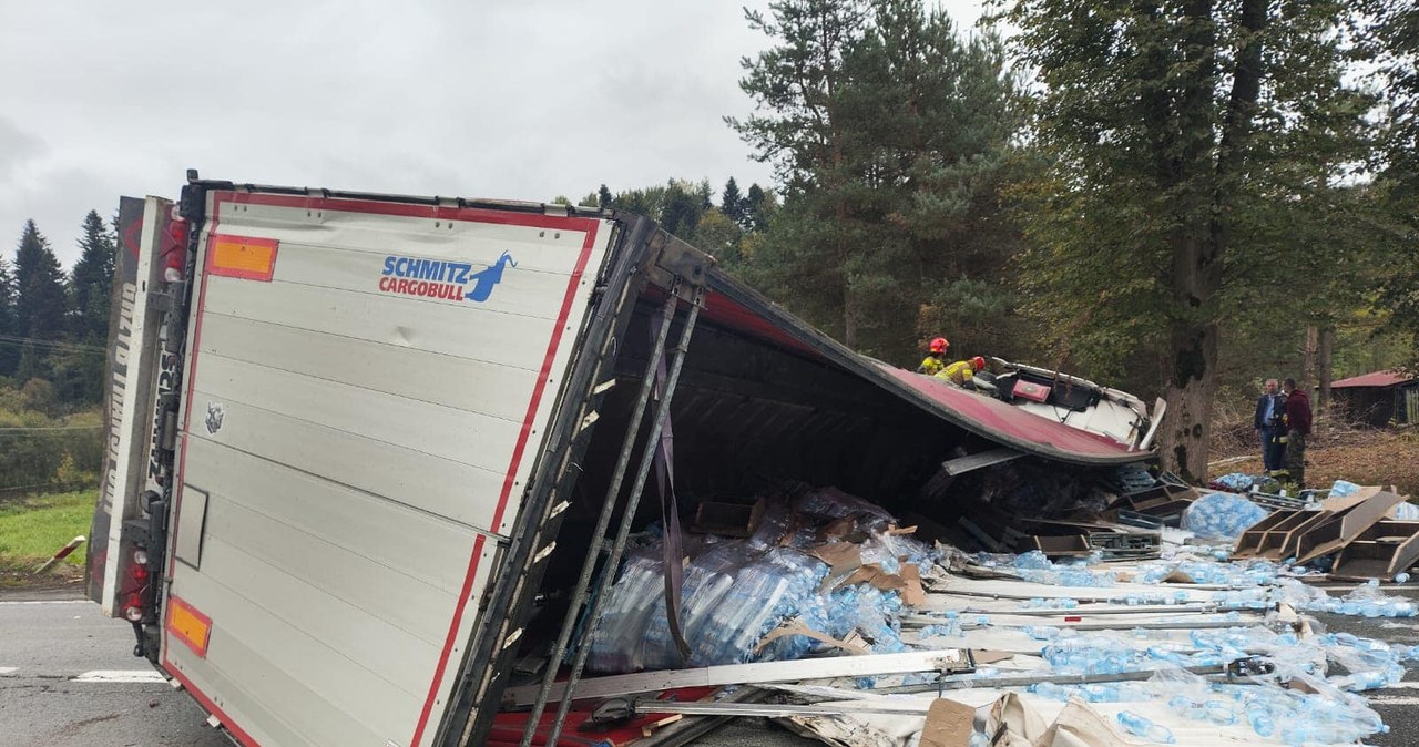 Wypadek koło Nowego Sącza