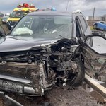 Wypadek koło Piotrkowa Trybunalskiego. Cztery osoby ranne