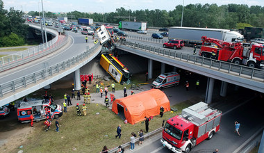 Wypadek miejskiego autobusu w Warszawie