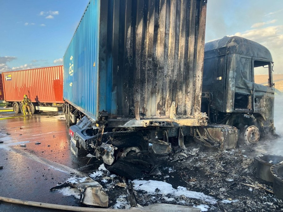 Wypadek na A1 /KW PSP Gdańsk /