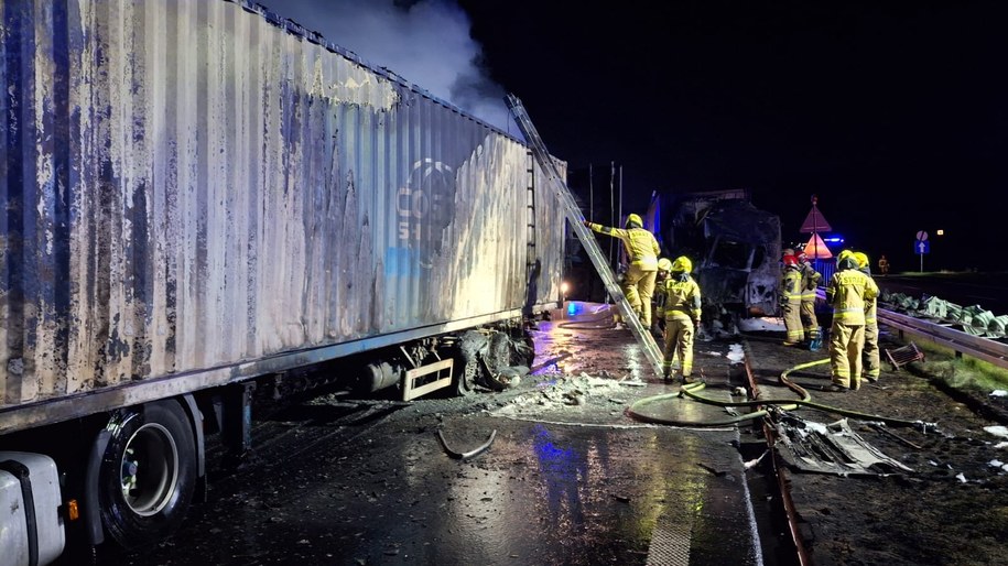 Wypadek na A1 /PSP Tczew /Państwowa Straż Pożarna