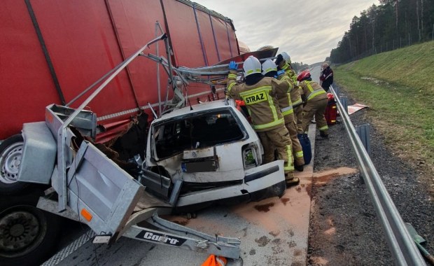 Wypadek na A18 na Dolnym Śląsku. Jedna osoba ranna