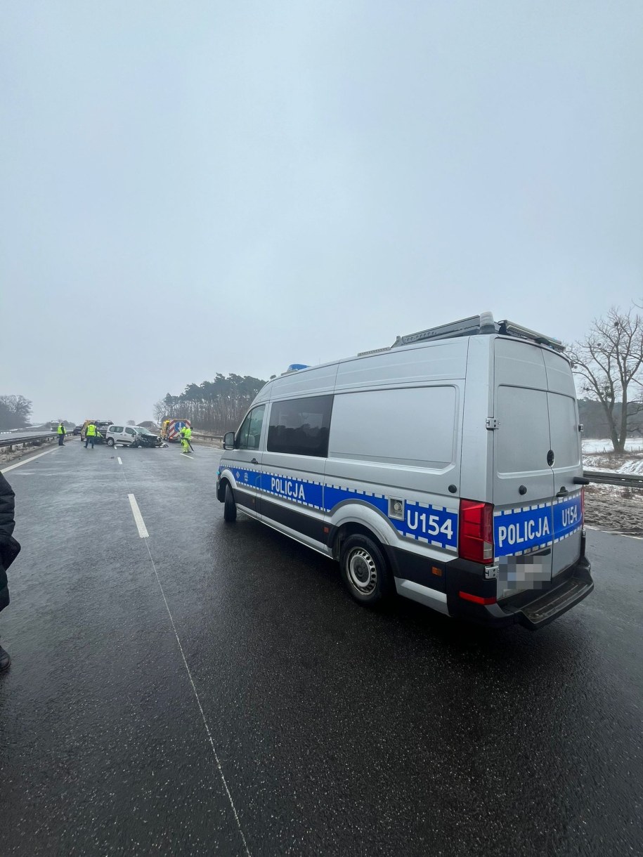 Wypadek na A2 pod Poznaniem /KMP Poznań /Policja