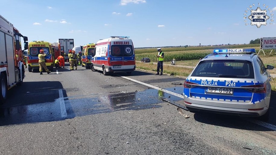 Wypadek na A4 /Policja Śląska /