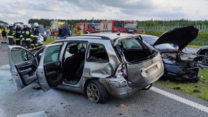 Wypadek na autostradzie A1. Są ranni, lądował śmigłowiec LPR
