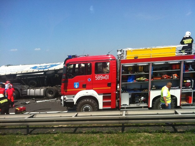 Wypadek na autostradzie A2 /Kazimierz, Gorąca Linia /RMF FM