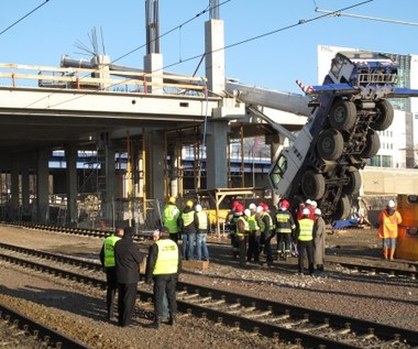 Wypadek na budowie dworca w Poznaniu