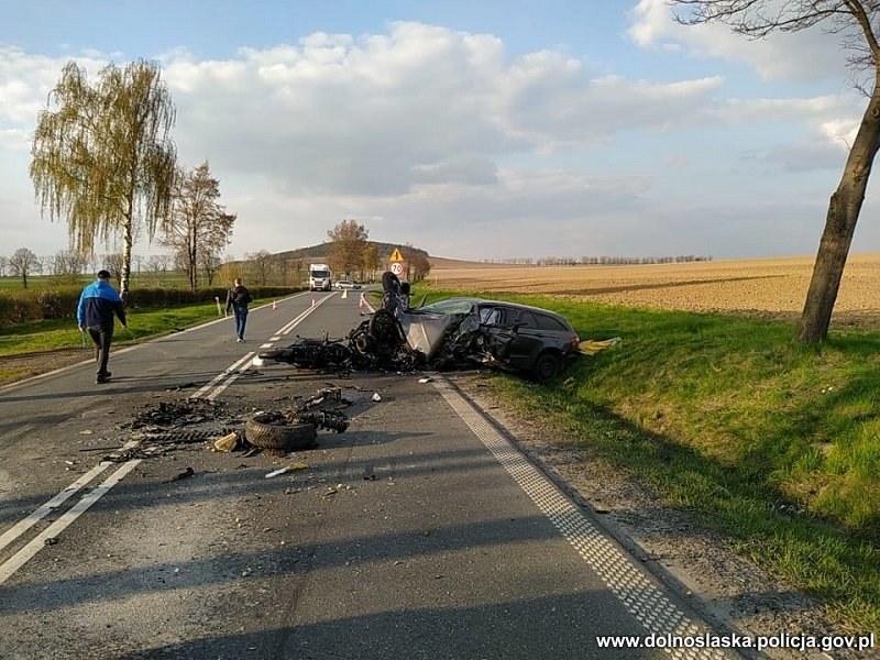 Wypadek na DK8 /Policja Dolnośląska /Materiały prasowe