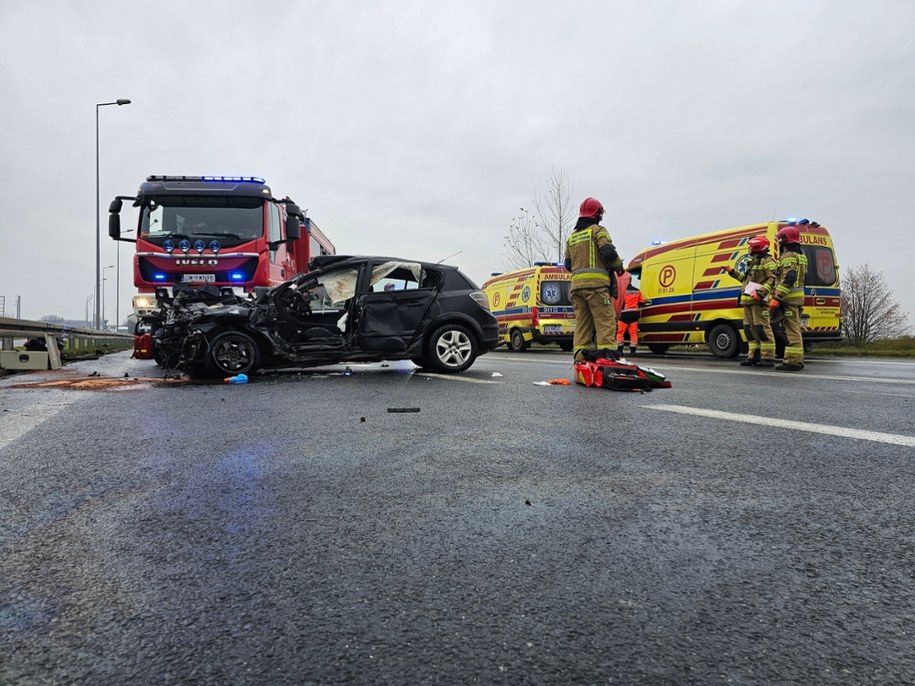 Wypadek na DK8 /Piotr Paszkowski /RMF MAXX