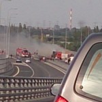 Wypadek na krajowej "siódemce". Na trasie spłonął tir [ZDJĘCIE]