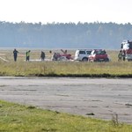 Wypadek na lotnisku w Kamieniu Śląskim. Samolot spadł tuż po oderwaniu się od ziemi