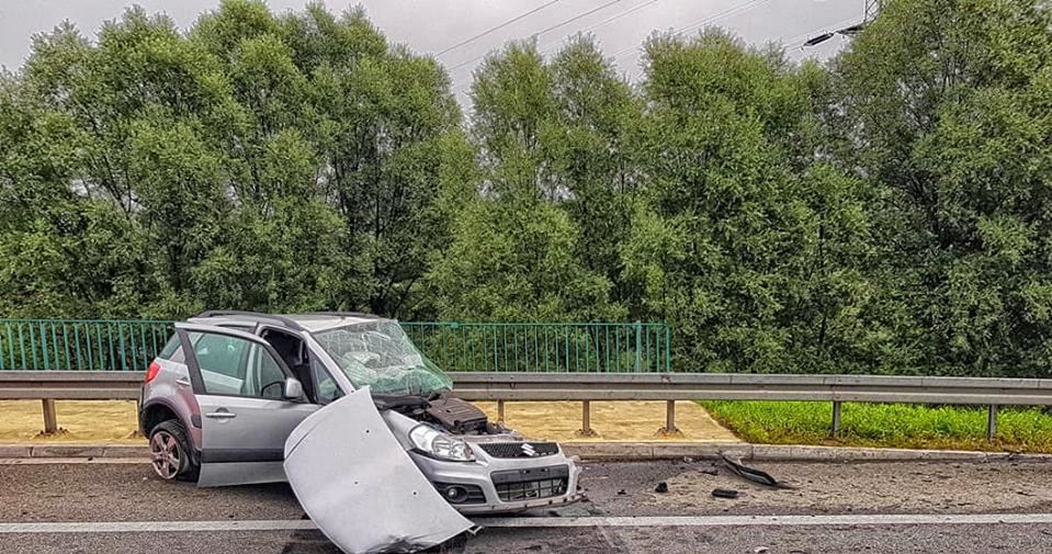 Wypadek na obwodnicy Krakowa; fot. Komisariat Autostradowy Policji w Krakowie /Policja