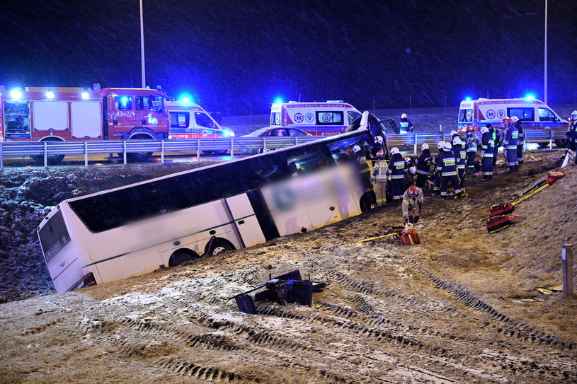 Wypadek na podkarpackim odcinku autostrady A4 /Darek Delmanowicz /PAP
