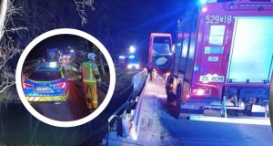 Wypadek na Pomorzu. Samochód wpadł do rzeki, nie żyje mężczyzna