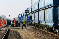 Wypadek na przejeździe kolejowym w miejscowości Jenin