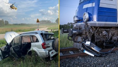 Wypadek na przejeździe kolejowym w Wołyńcach. Wstrząsające nagranie