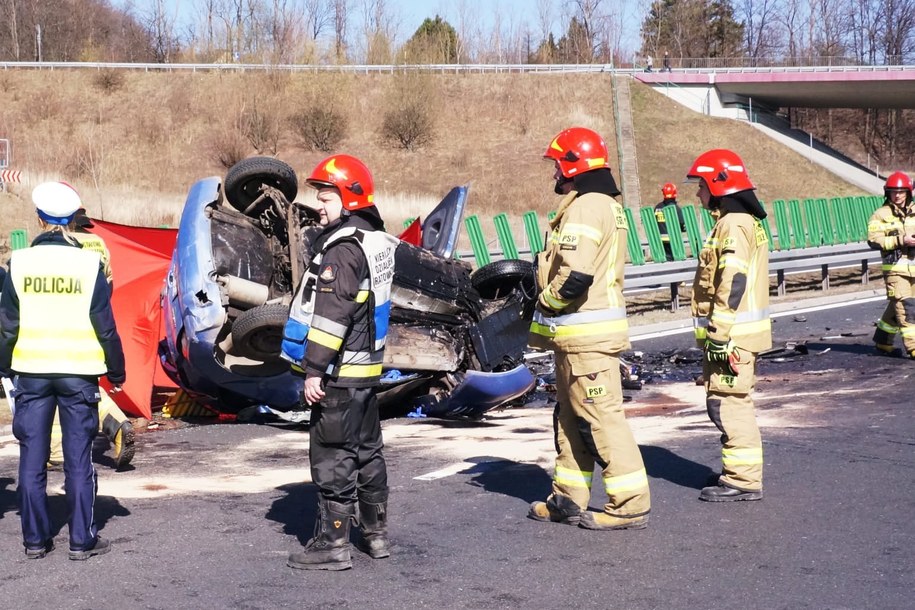 Wypadek na S-52 /Śląska policja /Materiały prasowe