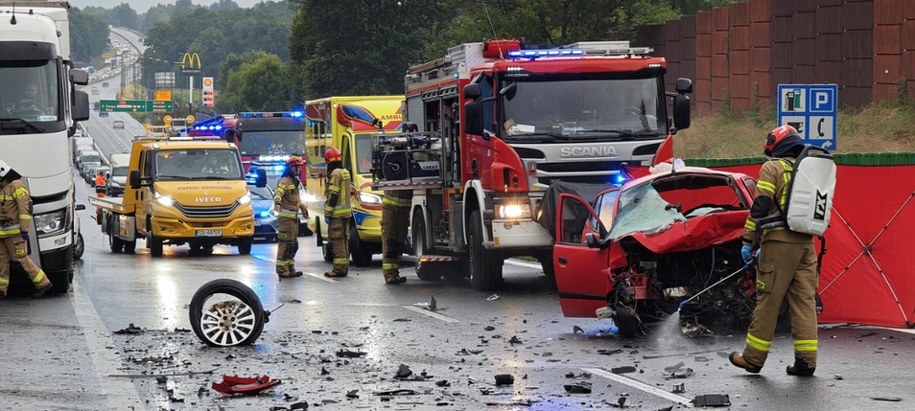 Wypadek na S52 w pobliżu Bielska-Białej /PSP Bielsko-Biała /