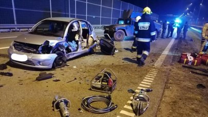 Wypadek na S7. Kobieta jechała pod prąd