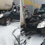 Wypadek na S8. Porsche wbiło się pod ciężarówkę