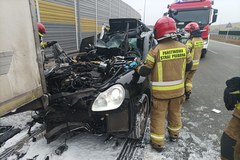Wypadek na trasie S8 - fot. PSP Zduńska Wola