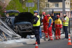 Wypadek na ul. Grochowskiej w Warszawie