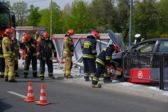 Wypadek na ul. Grochowskiej w Warszawie