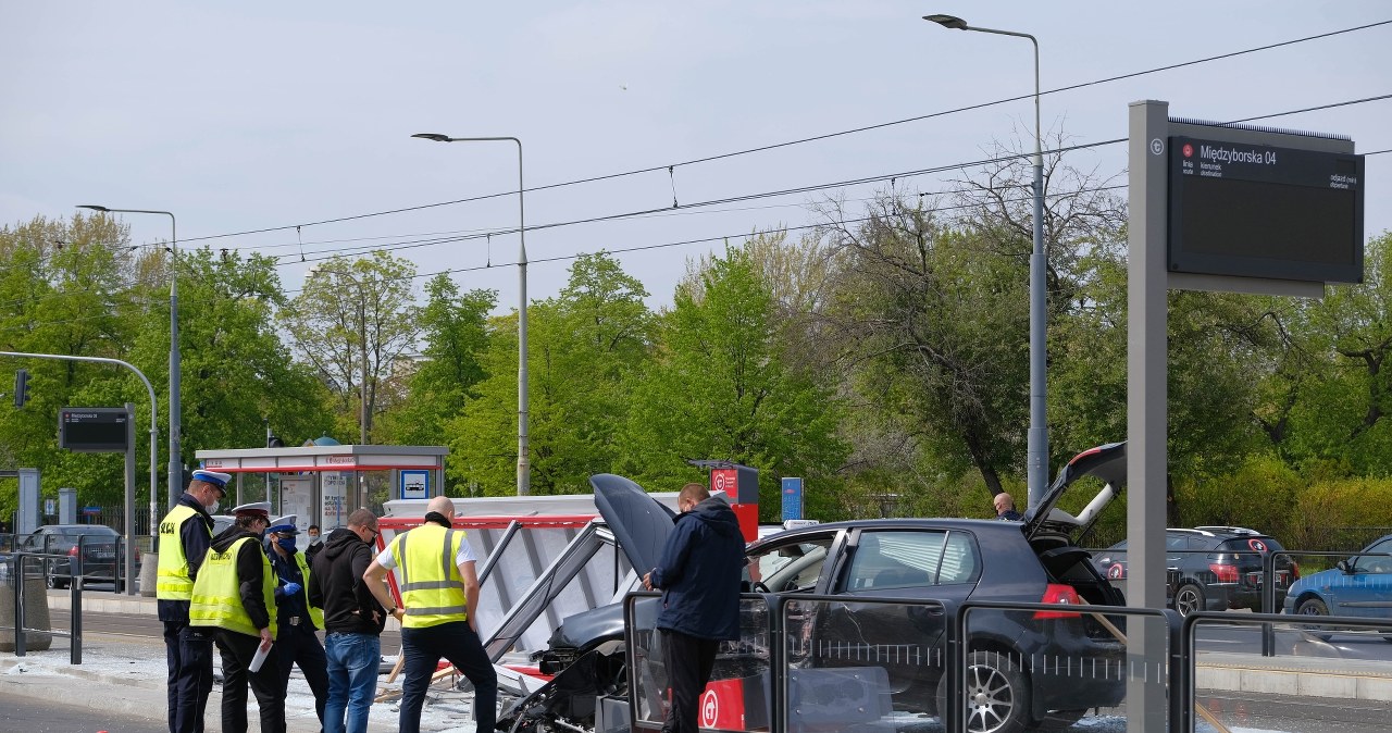 Wypadek na ul. Grochowskiej w Warszawie