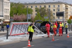 Wypadek na ul. Grochowskiej w Warszawie