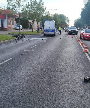 Wypadek na ul. Szczecińskiej w Słupsku /KMP Słupsk /Policja